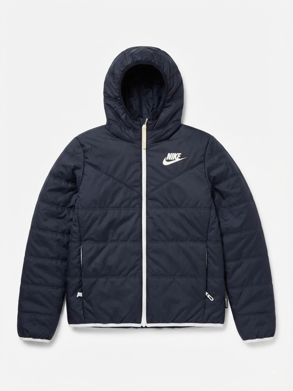 Nike Reversible Down Puffer Jacket Navy Blue Black Medium